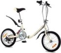 リアサスペンション折り畳み自転車/KYS-1603SUS アイボリー 16インチ KYS1603SUS
